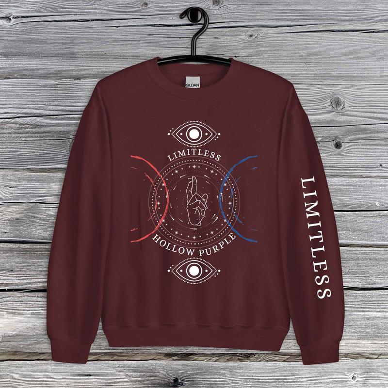 a maroon sweatshirt with the words hamlet's hollow people printed on it