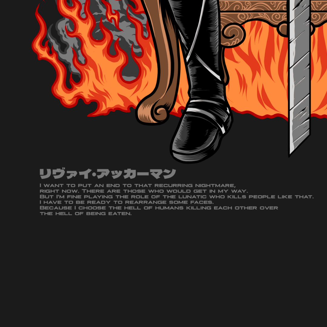 "Levi X Throne - AOT" Oversize T-Shirt