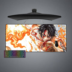 One Piece Ace Fire Size Gaming Mouse Pad,