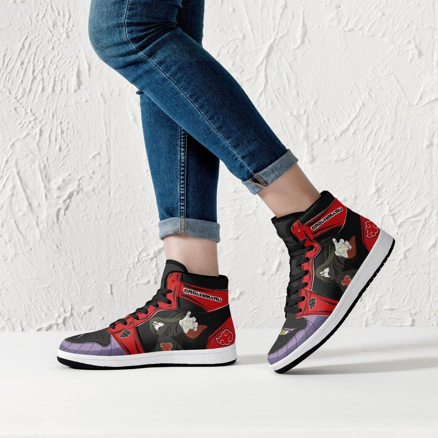 Orochimaru Red Cloud Ninja Mid 1 Basketball Shoes