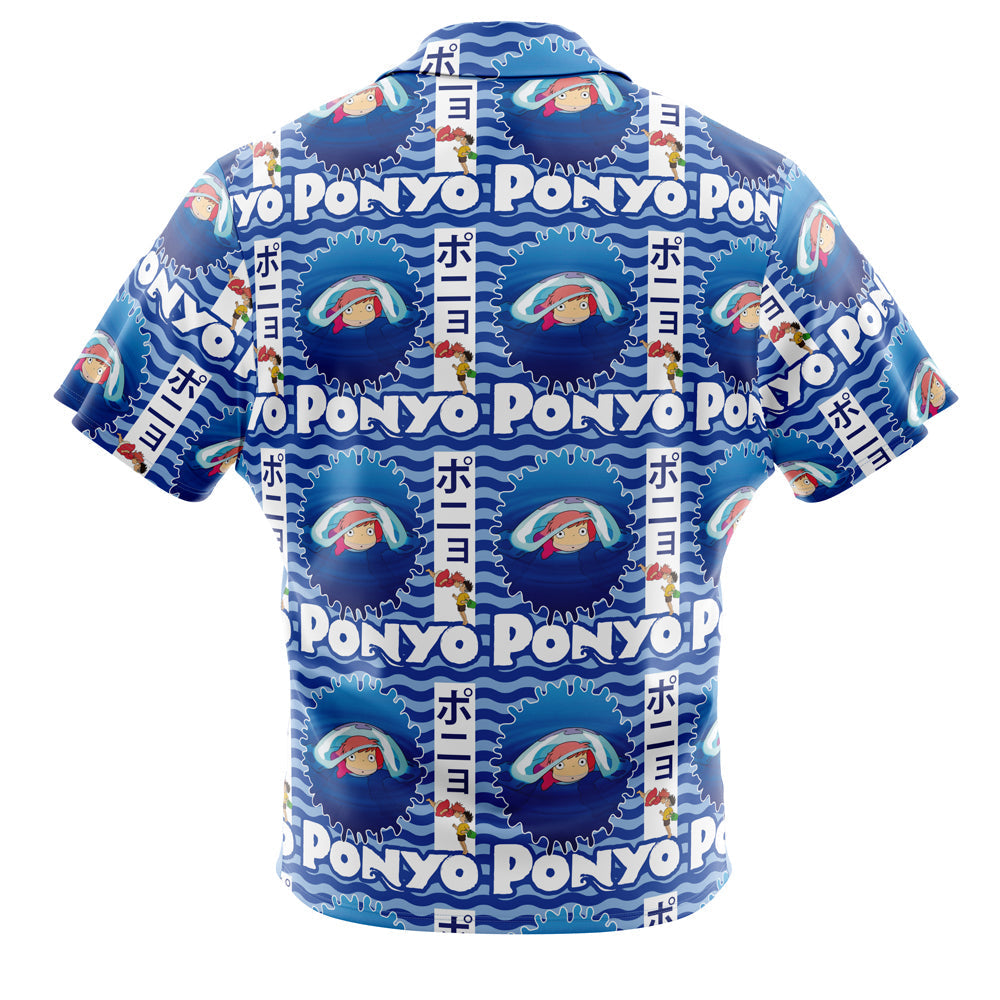 Ponyo Studio Ghibli Button Up Hawaiian Shirt