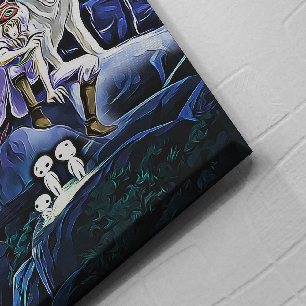Princess Mononoke Starry Night Studio Ghibli Canvas Print Wall Art - Nysekai