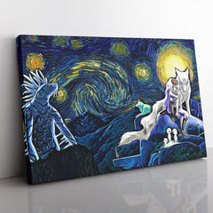 Princess Mononoke Starry Night Studio Ghibli Canvas Print Wall Art - Nysekai