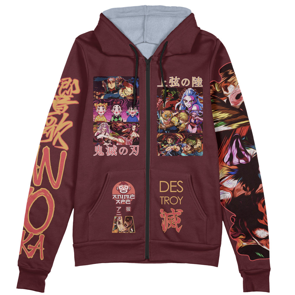 Entertainment District Arc Demon Slayer Streetwear Zip Hoodie Jacket