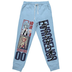 Rei Ayanami x Eva 00 Neon Neon Genesis Evangelion Streetwear Sweatpants
