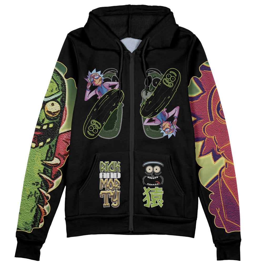 Pickle Rick Rick and Morty Streetwear Zip Hoodie Jacket