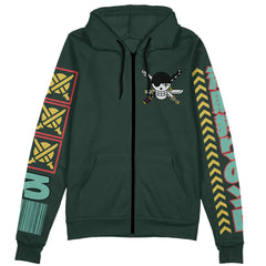 Roronoa Zoro V2 One Piece Streetwear Zip Hoodie Jacket