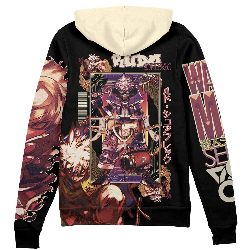 Rudo Surebrec V2 Gachiakuta Streetwear Zip Hoodie Jacket