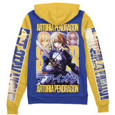 Saber Fate Stay Night Unlimited Blade Works Streetwear Zip Hoodie Jacket