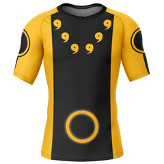 Sage of 6 Paths Naruto Short Sleeve Rash Guard Compression Shirt