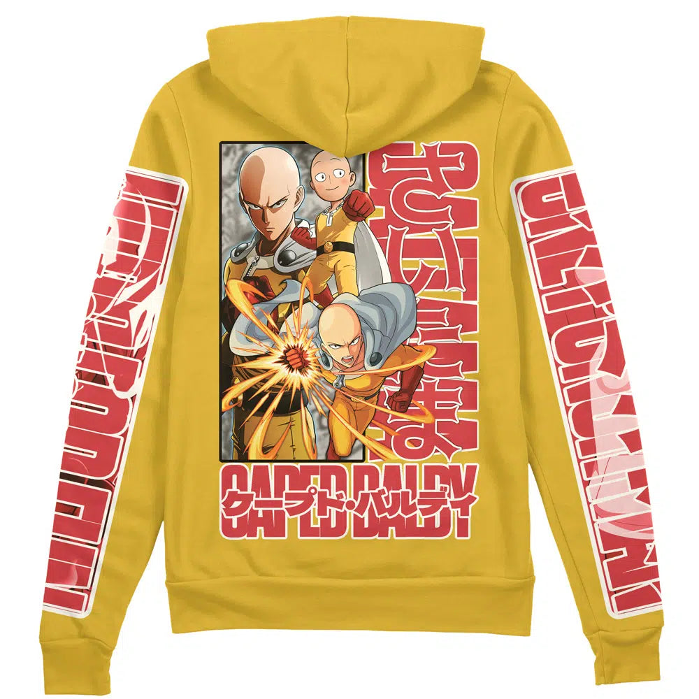 Saitama One Punch Man Streetwear Zip Hoodie Jacket