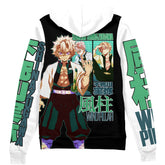 Sanemi Shinazugawa V2 Demon Slayer" Streetwear Zip Hoodie Jacket