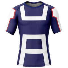 School Uniform My Hero Academia Short Sleeve Rash Guard Compression Shirt