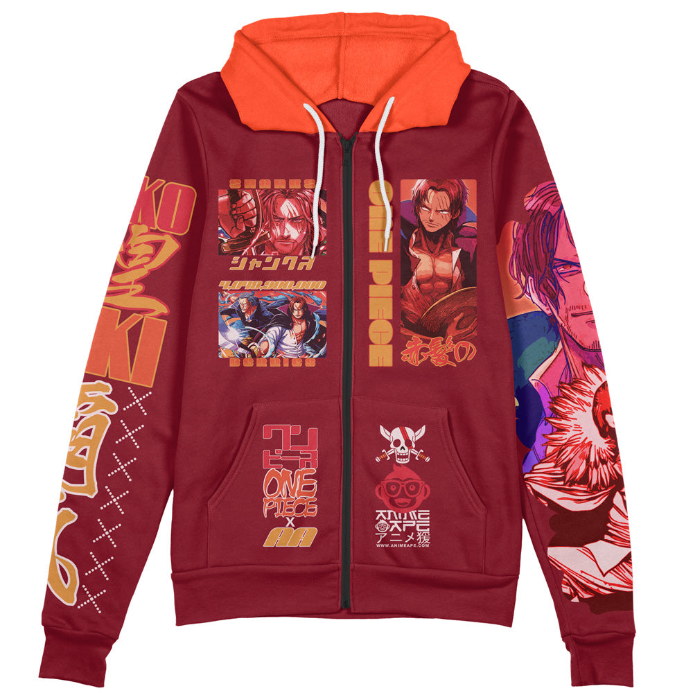 Shanks V3 One Piece Streetwear Zip Hoodie Jacket