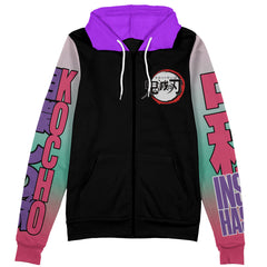 Shinobu Kocho V3 Demon Slayer Streetwear Zip Hoodie Jacket