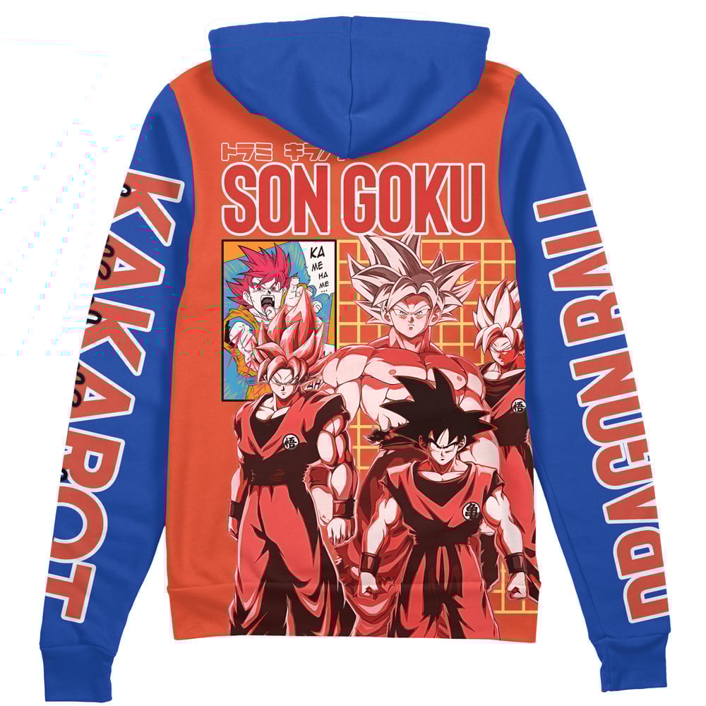 Son Goku Dragon Ball Super" Streetwear Zip Hoodie Jacket