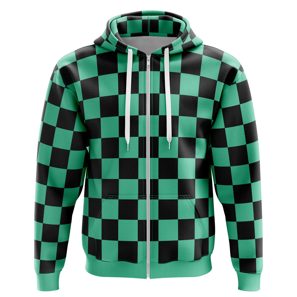 Tanjiro Kamado Demon Slayer Zip Hoodie Jacket