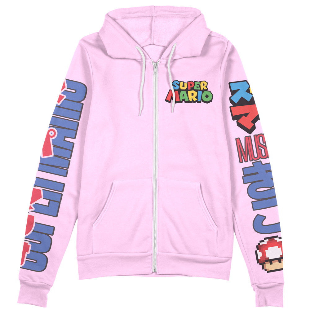 Toad Mario Bros Streetwear Zip Hoodie Jacket