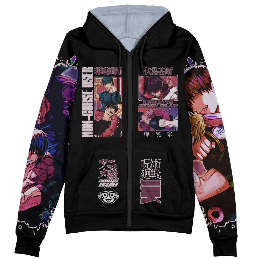 Fushiguro Toji V2 Jujutsu Kaisen Streetwear Zip Hoodie Jacket