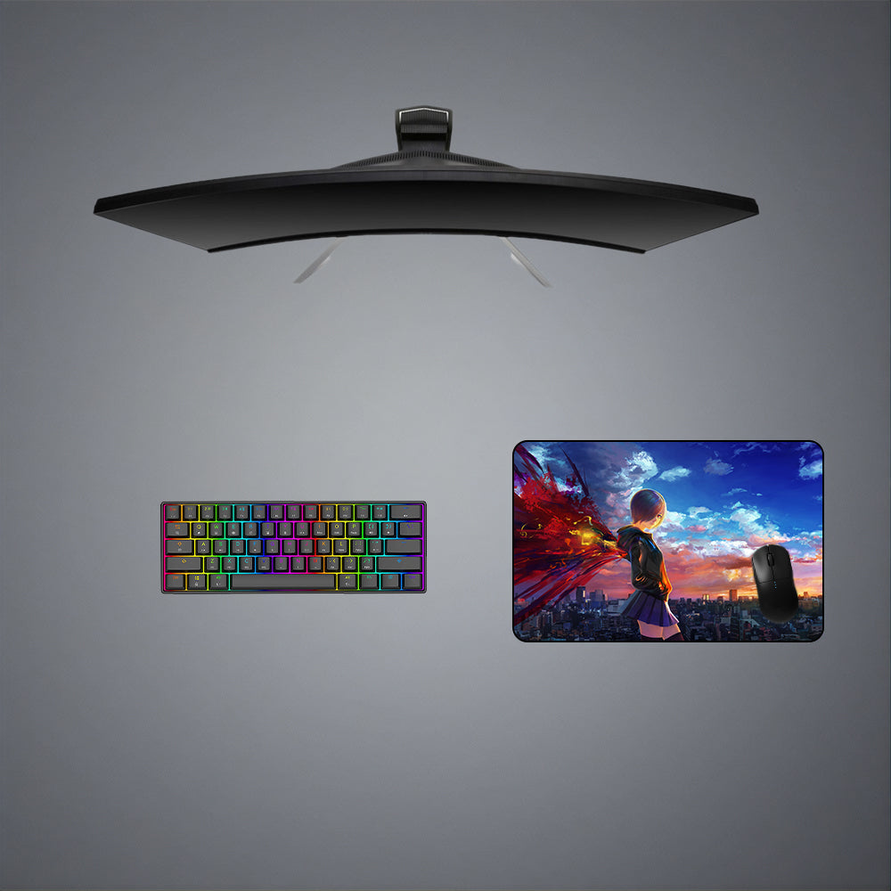Tokyo Ghoul Touka Sky Design M-XXL Size Gaming Mouse Pad, Computer Desk Mat