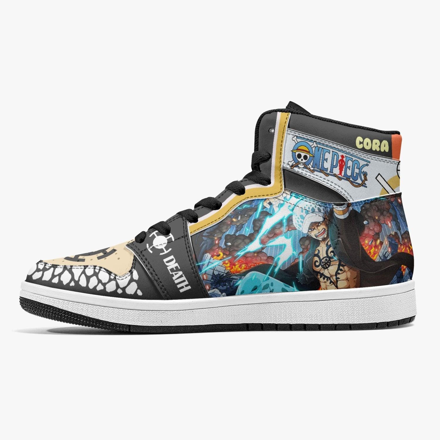 Trafalgar D. Law Dressrosa One Piece Mid 1 Basketball Shoes