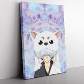 Trippy Gintoki and Sadaharu Gintama Canvas Print Wall Art - Nysekai