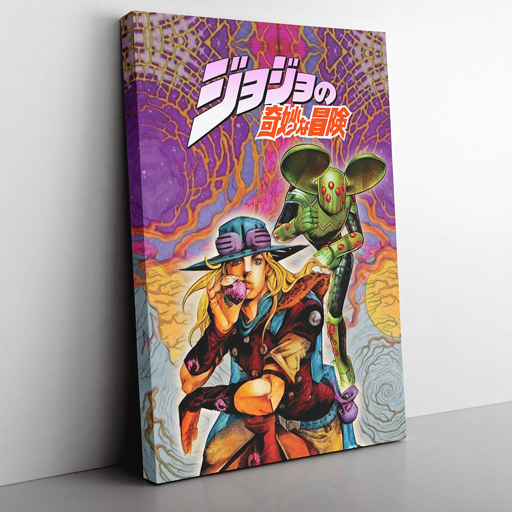 Trippy Gyro Zeppeli Ball Breaker Jojo's Bizarre Adventure Canvas Print Wall Art - Nysekai
