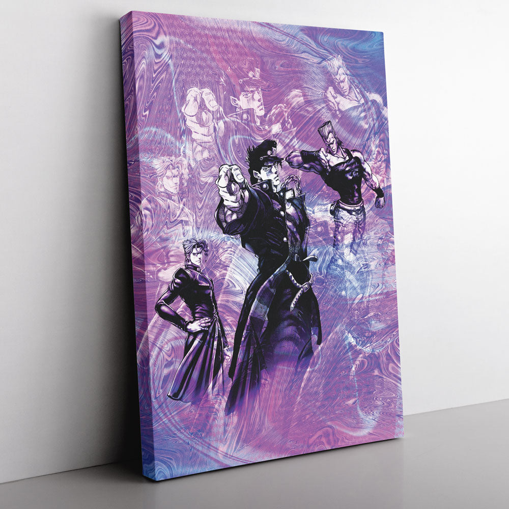 Trippy Lucid Stardust Crusaders Jojo's Bizarre Adventure Canvas Print Wall Art - Nysekai