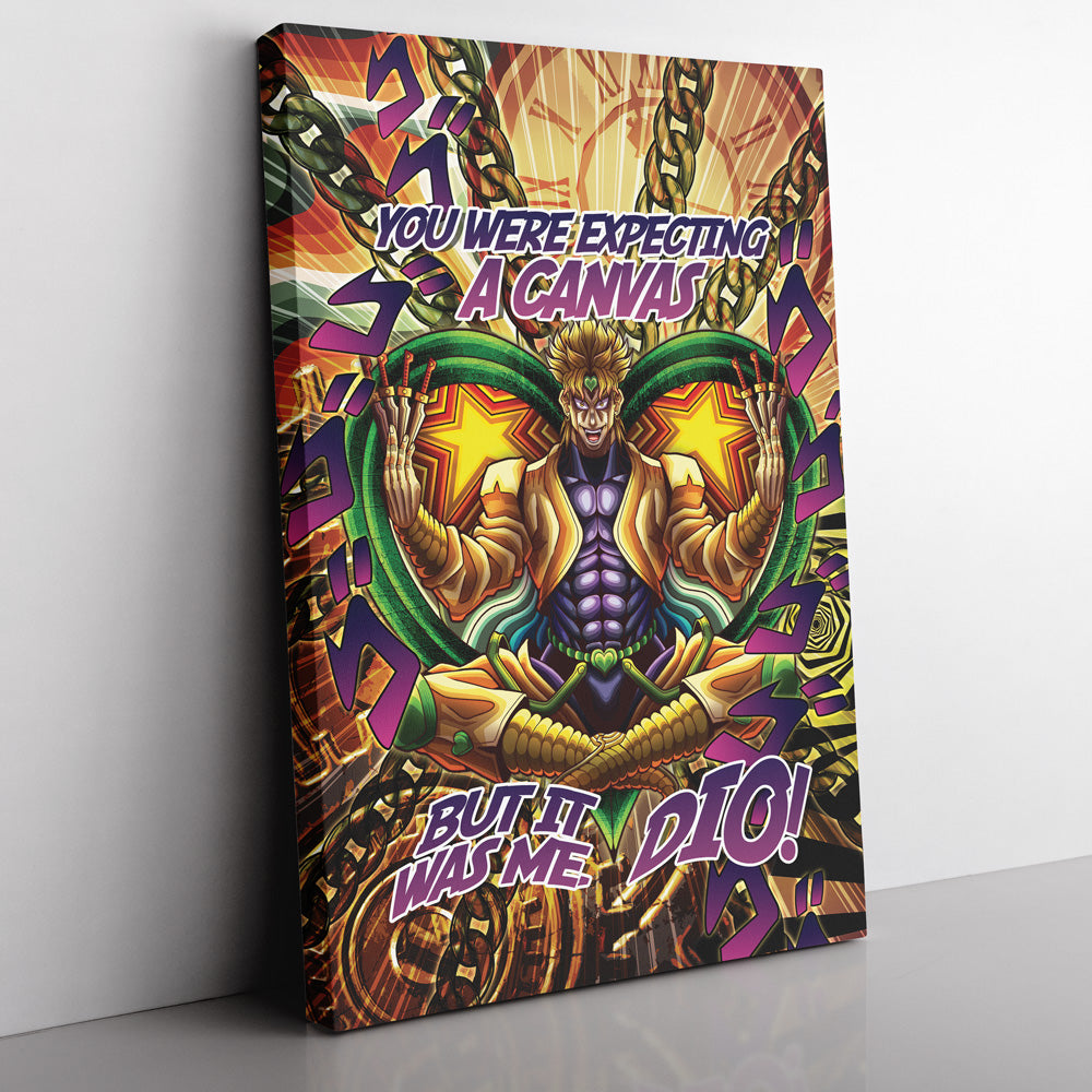 Trippy Medidating Dio It Was Me JoJo's Bizarre Adventure Canvas Print Wall Art - Nysekai