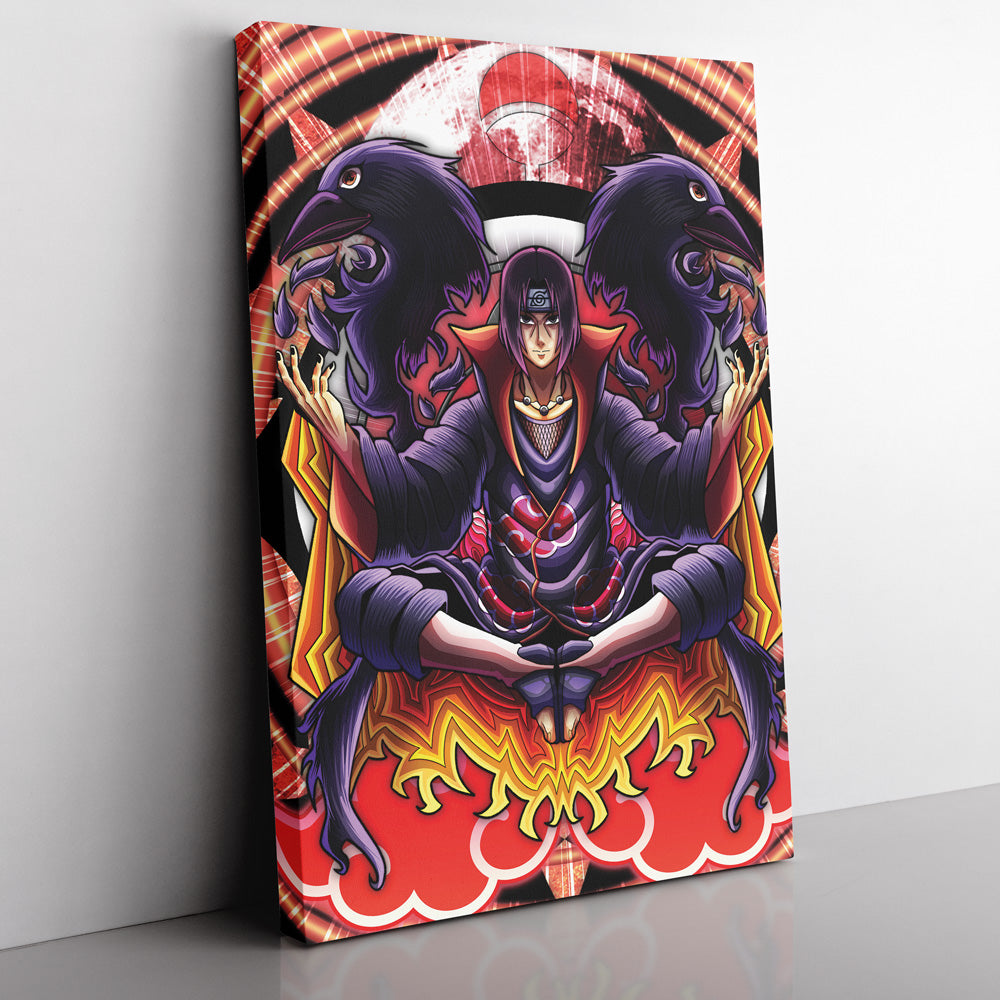 Trippy Meditating Itachi Akatsuki Naruto Canvas Print Wall Art - Nysekai