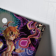 Trippy Meliodas Assault Mode Seven Deadly Sins Canvas Print Wall Art - Nysekai