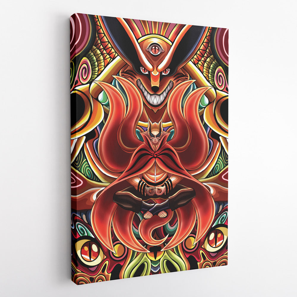 Trippy Naruto Baryon Mode Boruto Vertical Canvas Print Wall Art - Nysekai