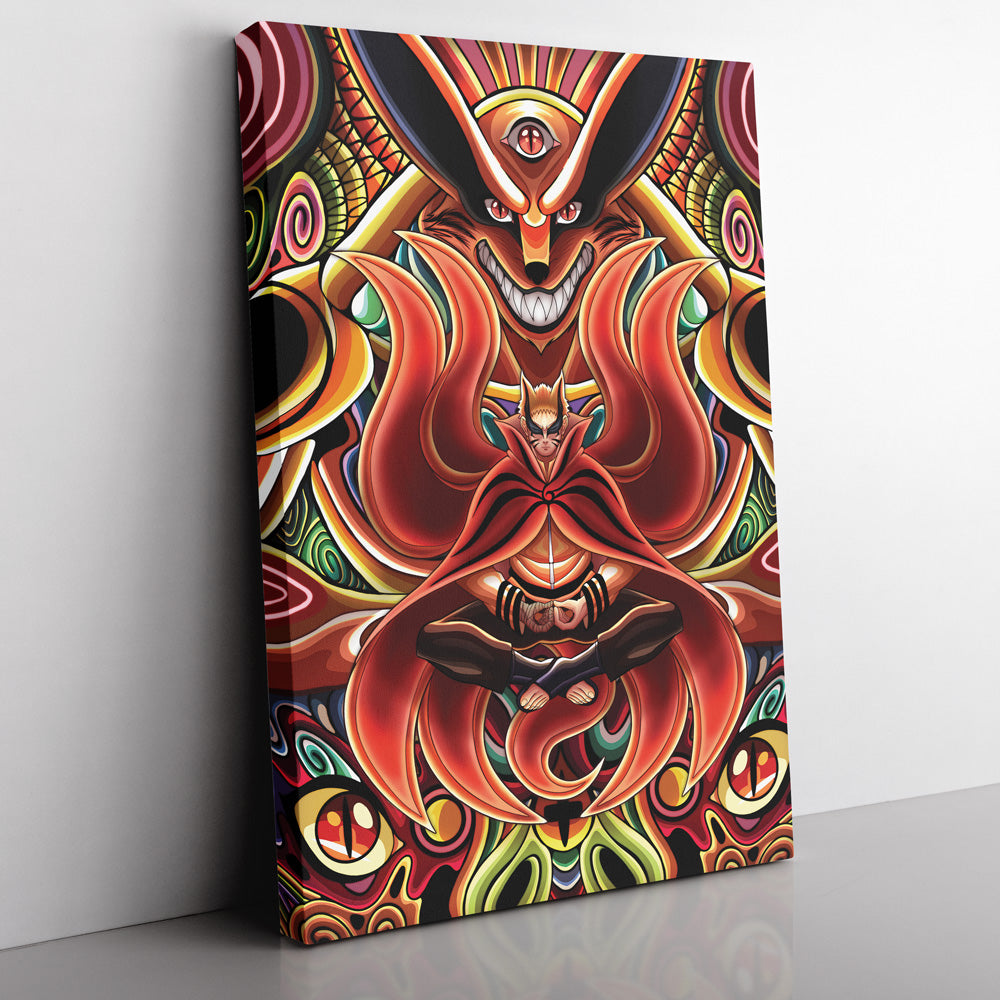 Trippy Naruto Baryon Mode Boruto Vertical Canvas Print Wall Art - Nysekai