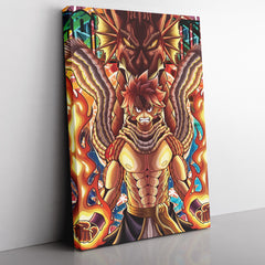 Trippy Natsu Dragneel x Igneel Fairy Tail Canvas Print Wall Art - Nysekai
