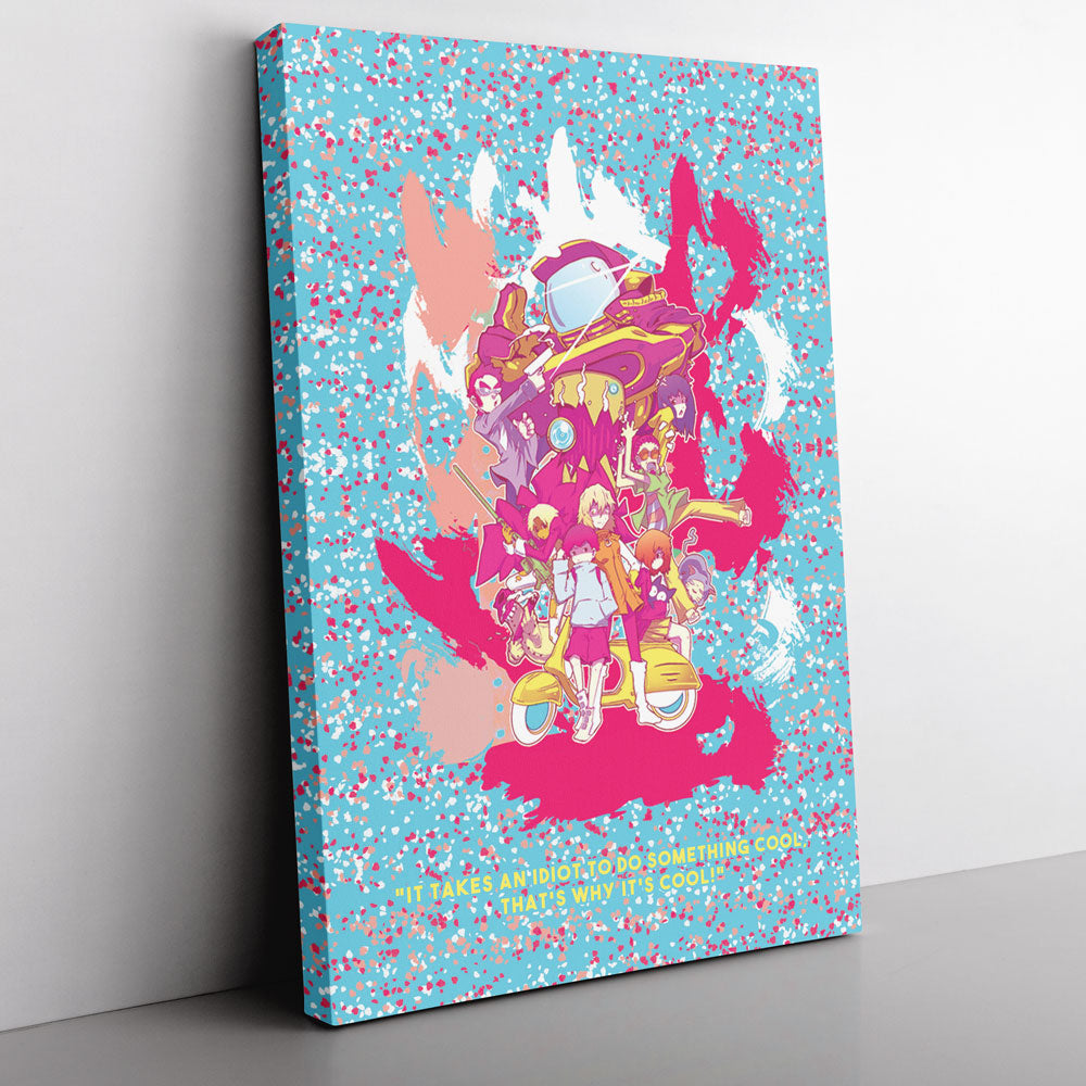 Trippy Neon FLCL Canvas Print Wall Art - Nysekai
