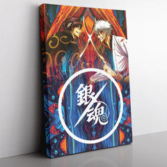 Trippy Shinsuke vs Gintoki Gintama Canvas Print Wall Art - Nysekai