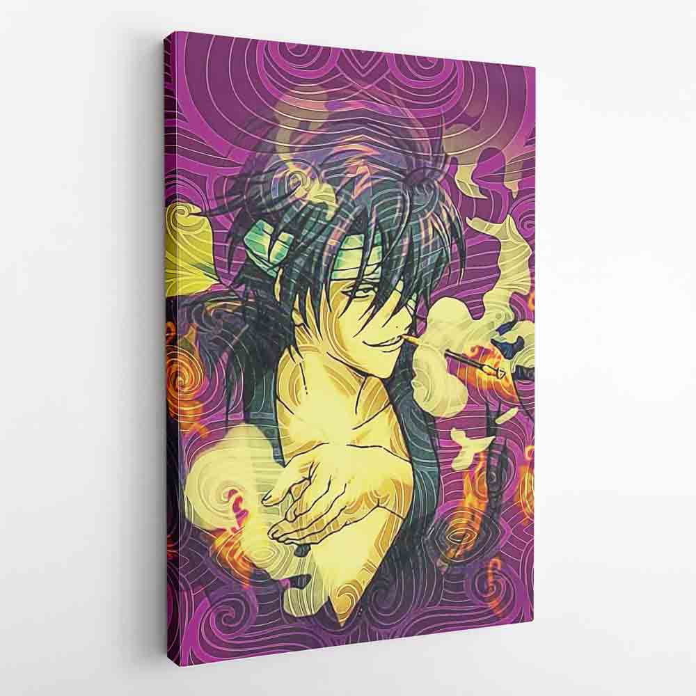 Trippy Smokin Shinsuke Gintama Canvas Print Wall Art - Nysekai