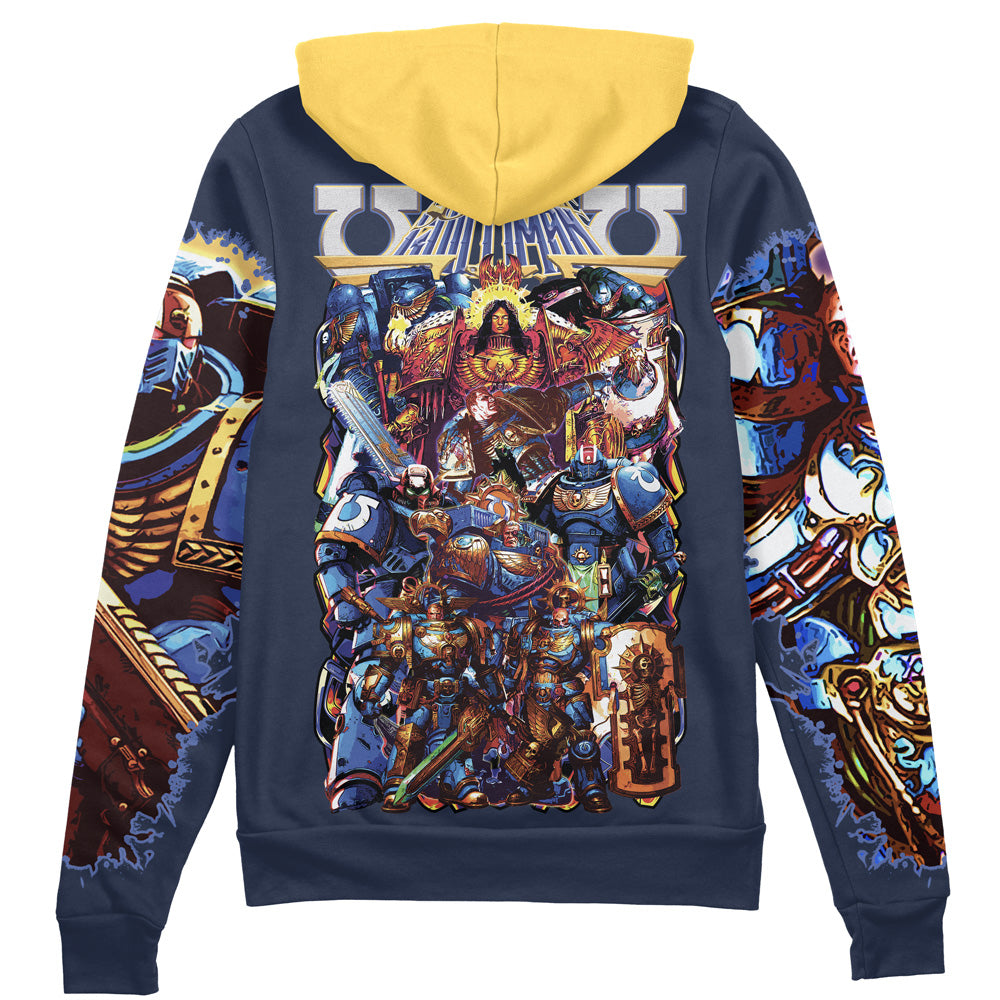 Ultramarines Space Marine 40k Streetwear Zip Hoodie Jacket