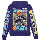 Vegeta V2 Dragon Ball" Streetwear Zip Hoodie Jacket