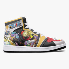 Vinsmoke Sanji Stealth Black One Piece Mid 1 Basketball Shoes
