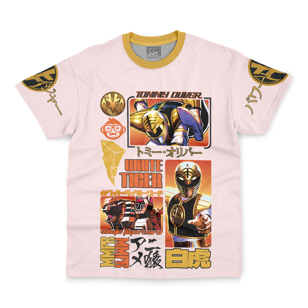 White Ranger Mighty Morphin Power Rangers Streetwear T-Shirt