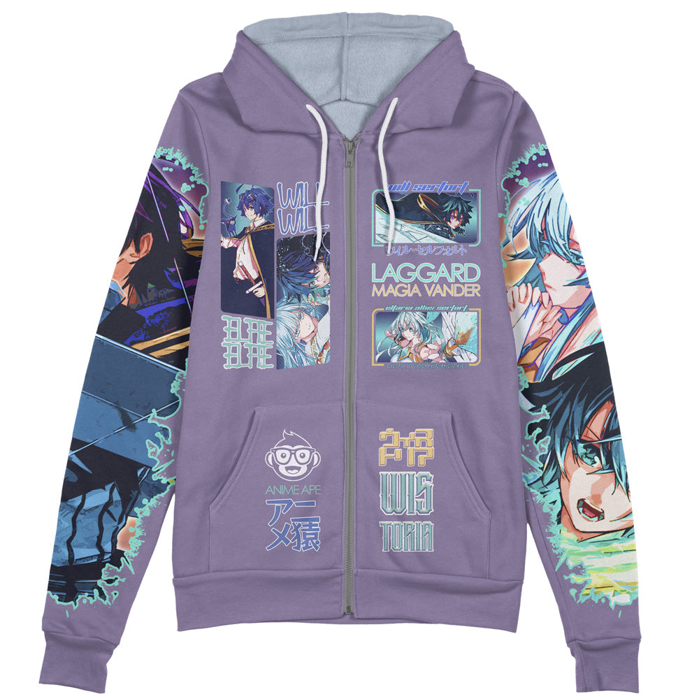 Wistoria Wand and Sword Streetwear Zip Hoodie Jacket