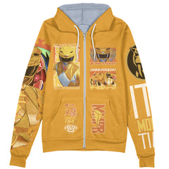 Yellow Ranger Mighty Morphin Power Rangers Streetwear Zip Hoodie Jacket