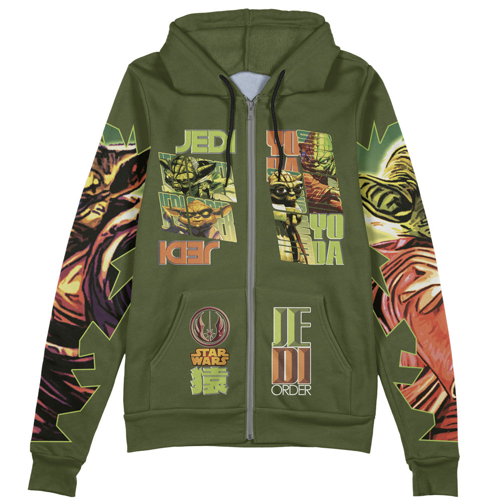 Jedi Grand Master Yoda Star Wars Streetwear Zip Hoodie Jacket
