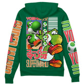 Yoshi Mario Bros Streetwear Zip Hoodie Jacket