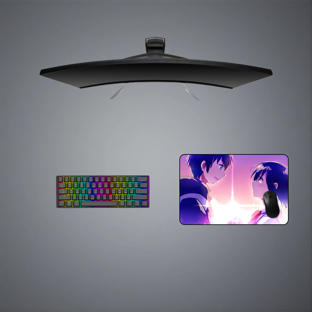 Your Name Anime Together Design M-XXL Size Gaming Mouse Pad, Computer Desk Mat