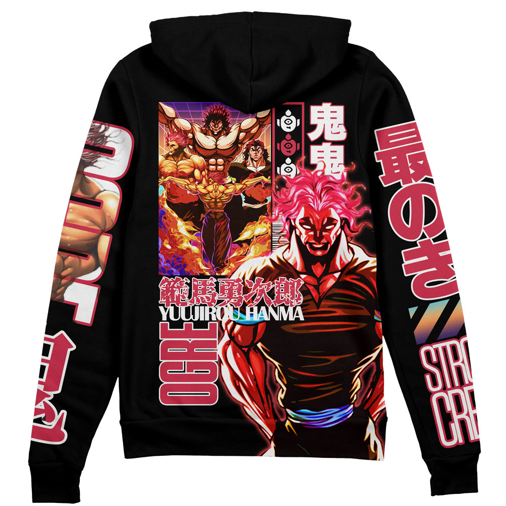 Yuujirou Hanma Baki Streetwear Zip Hoodie Jacket