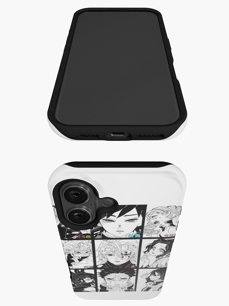 Nysekai "9 Hashira B&W Portrait" Demon Slayer iPhone 11Pro-16Pro Tough Case