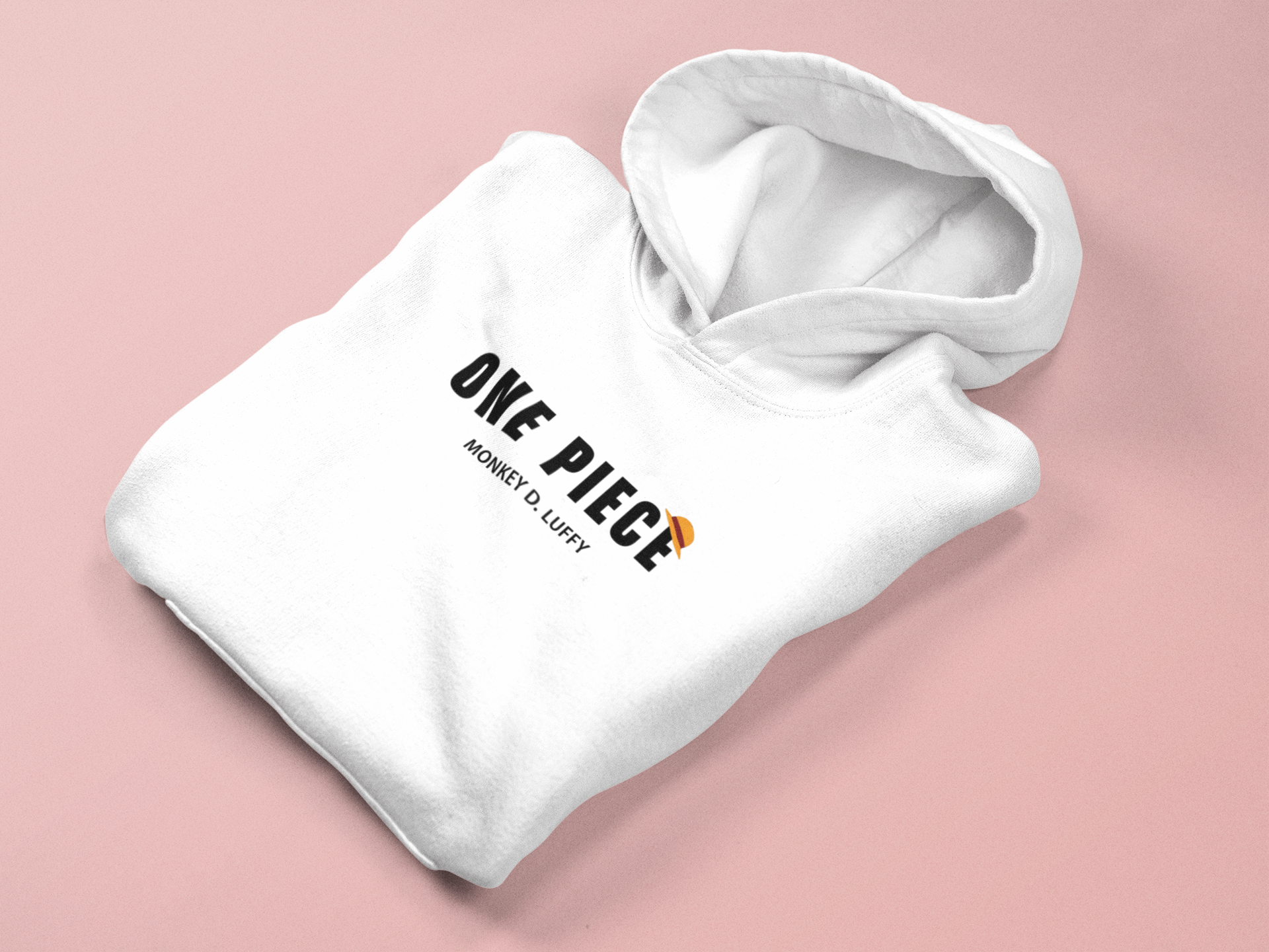 a white sweatshirt with the words one piece printed on it