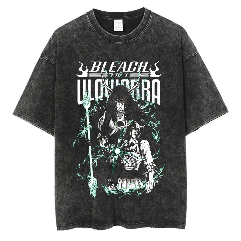 Nysekai "Ulquiorra Schiffer" Bleach Vintage Washed Oversized T-Shirt